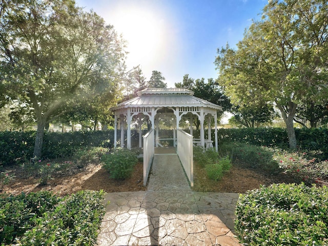 view of property's community featuring a gazebo