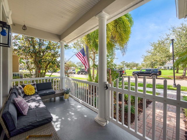 balcony with a porch