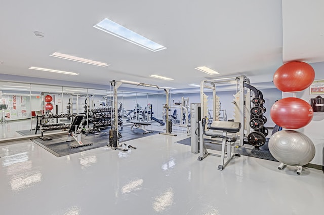 view of workout area