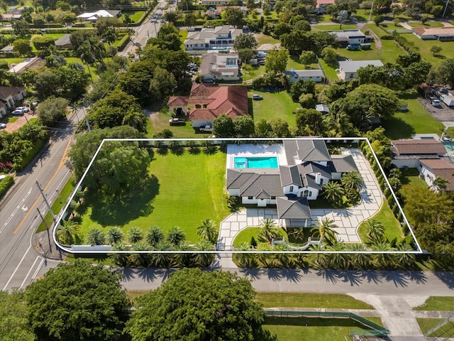 drone / aerial view featuring a residential view