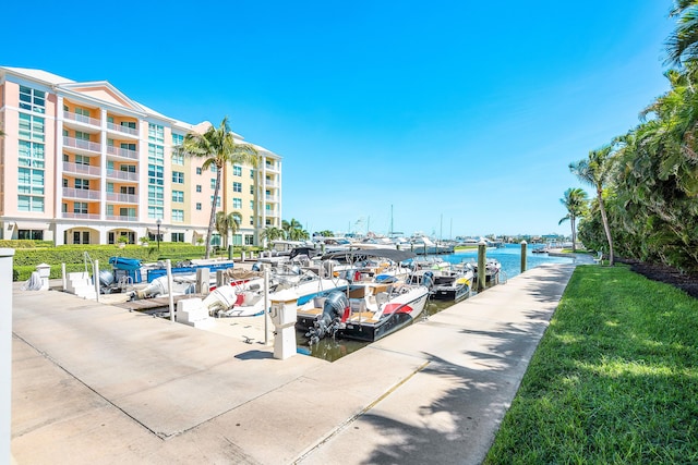 exterior space featuring a water view