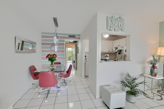 view of tiled dining room