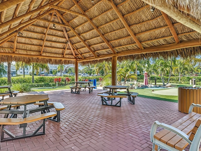 view of property's community featuring a gazebo