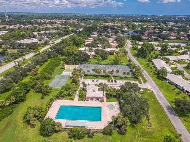 3537 SW Sunset Trace Cir, Palm City, FL 34990 - aerial view of property and surrounding area featuring a pool area