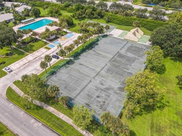 3537 SW Sunset Trace Cir, Palm City, FL 34990 - aerial view of a pool area