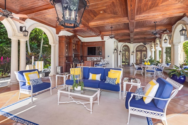 view of patio / terrace with an outdoor living space