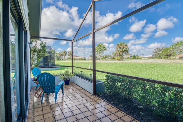 unfurnished sunroom with a healthy amount of sunlight