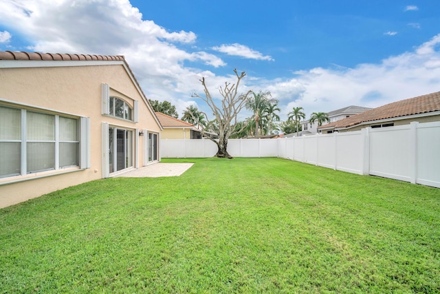 view of yard featuring a patio area