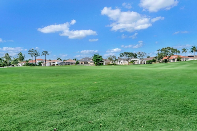 view of community with a lawn