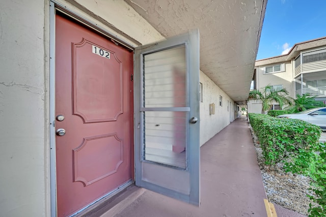 view of doorway to property