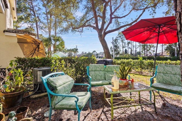 view of patio / terrace with cooling unit