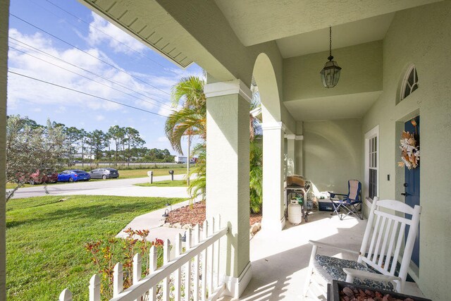 view of patio with covered porch