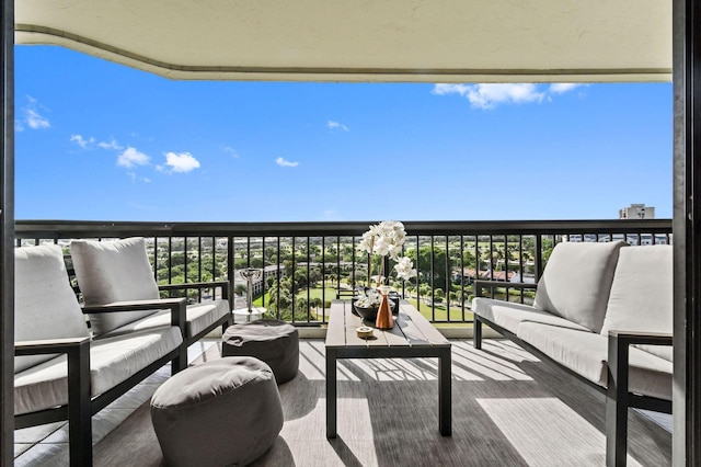 balcony with outdoor lounge area