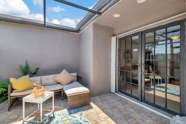 view of patio with an outdoor hangout area