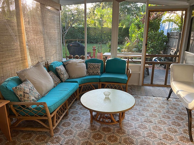 view of sunroom / solarium