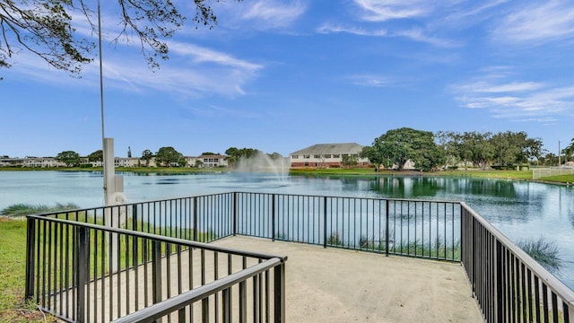 view of water feature