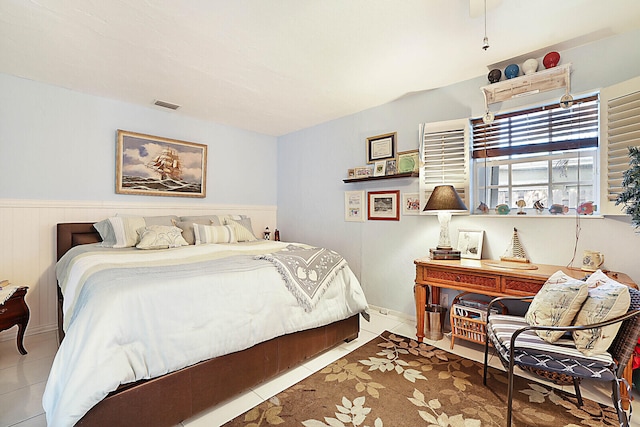 view of tiled bedroom