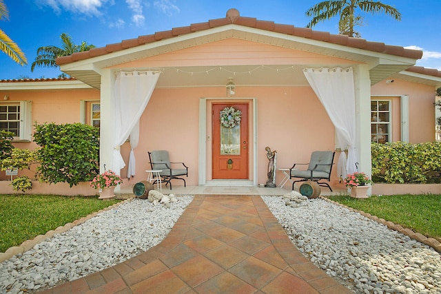 view of doorway to property