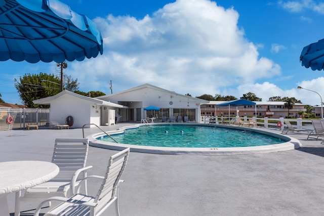 view of pool with a patio area