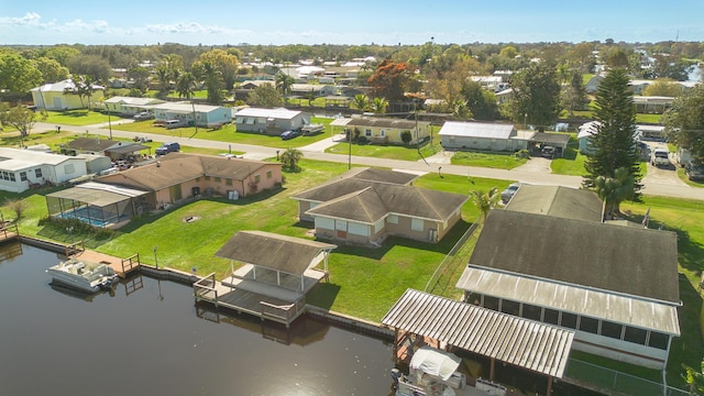 aerial view with a residential view