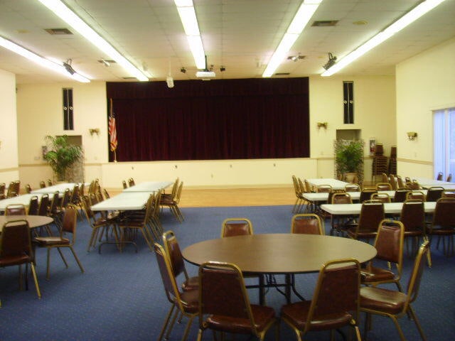 view of carpeted dining room