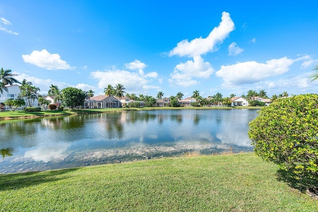 property view of water featuring a residential view