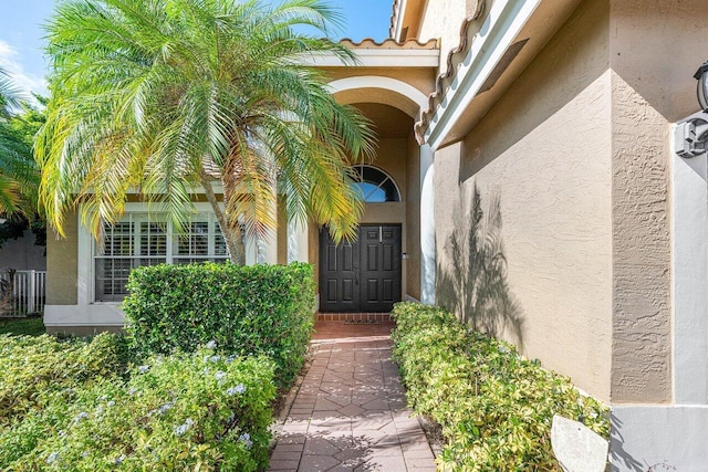 view of doorway to property