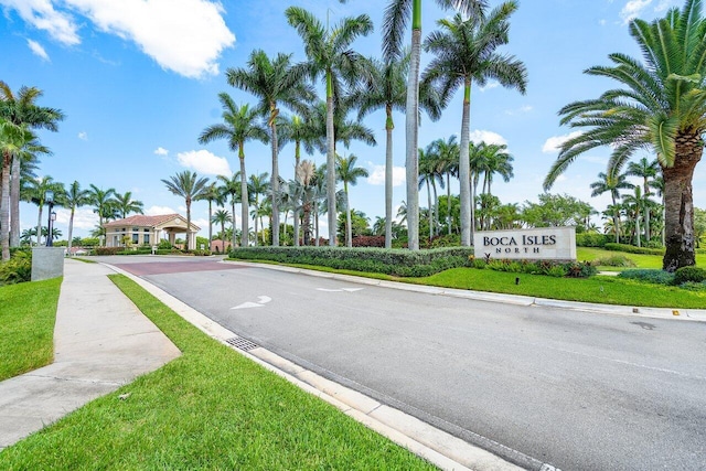 view of road featuring curbs and sidewalks