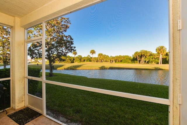 view of water feature