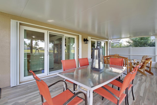 view of sunroom