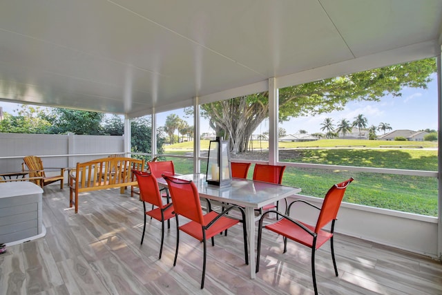 view of sunroom