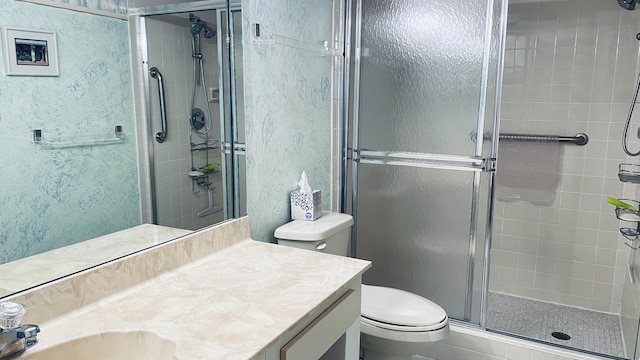 6936 Huntington Ln Unit 405, Delray Beach, FL 33446 - bathroom featuring vanity and a shower stall