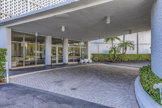 view of exterior entry with french doors