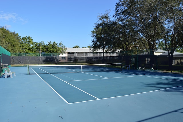 view of tennis court