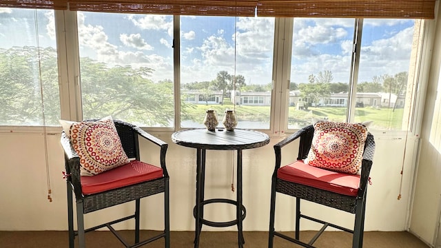 sunroom / solarium with a healthy amount of sunlight