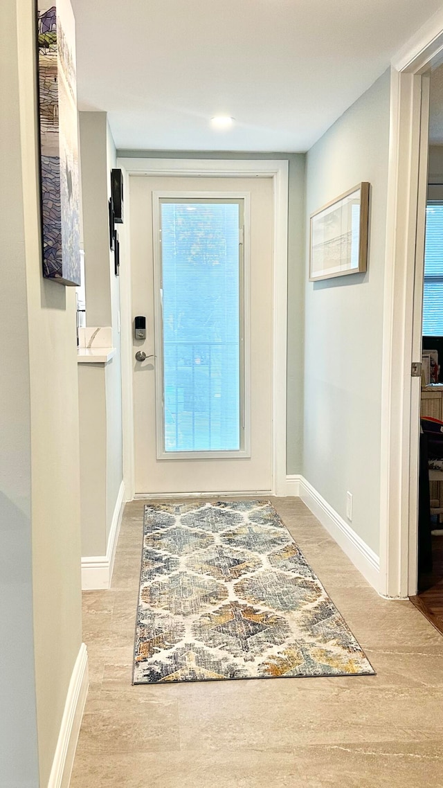 entryway featuring light hardwood / wood-style floors