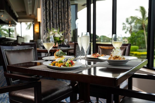 view of dining space