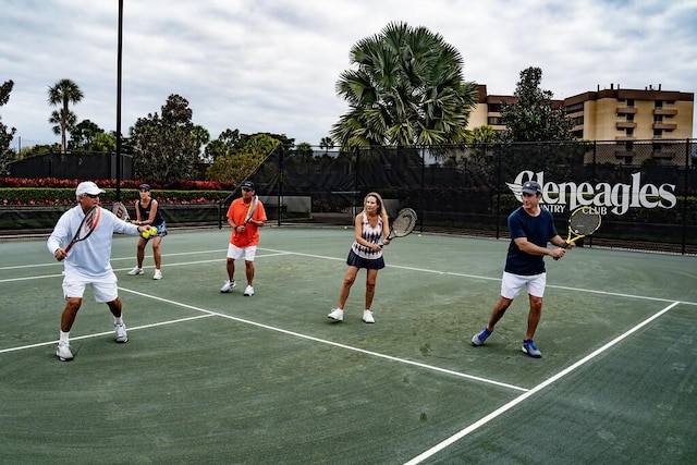 view of tennis court