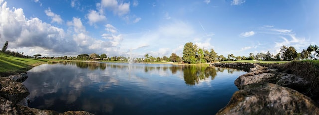 view of water feature