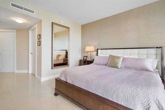 view of tiled bedroom