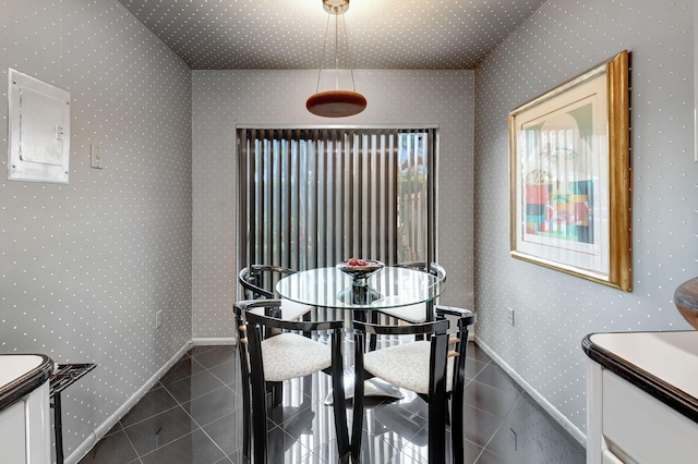 view of tiled dining room