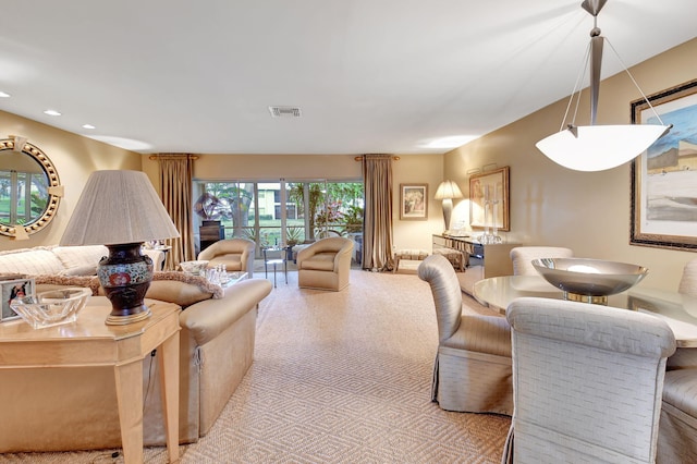 view of carpeted living room