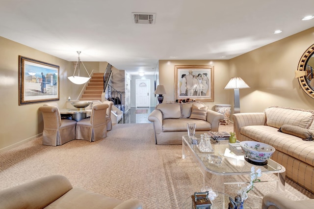 view of carpeted living room