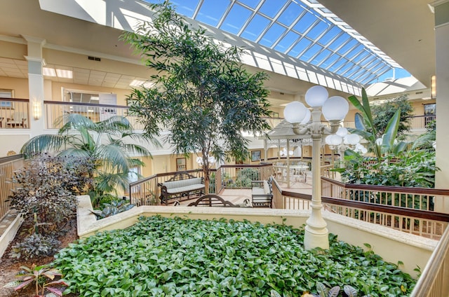 exterior space featuring a pergola