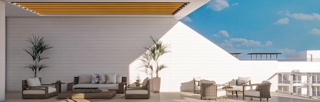 view of patio / terrace featuring an outdoor hangout area