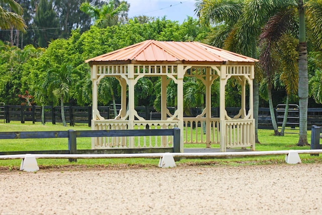 view of home's community featuring a gazebo