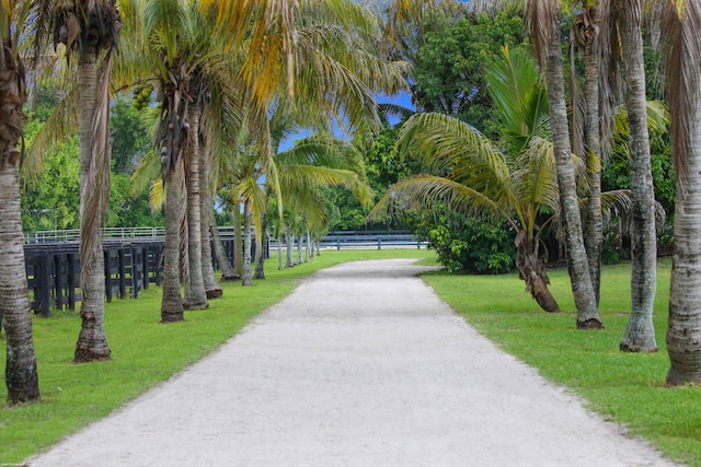 view of home's community featuring a yard