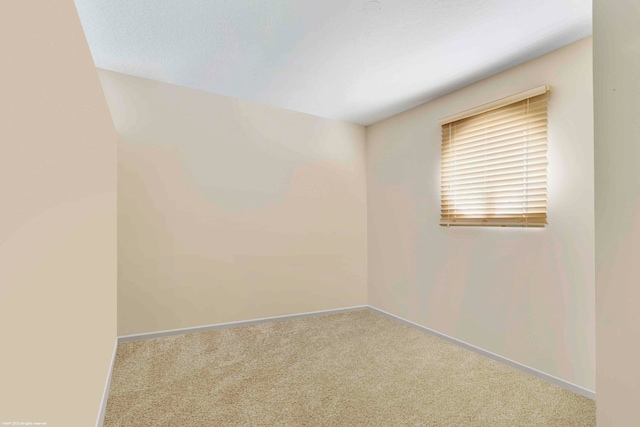 carpeted spare room with a textured ceiling