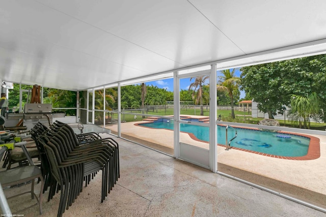 view of pool with a patio area