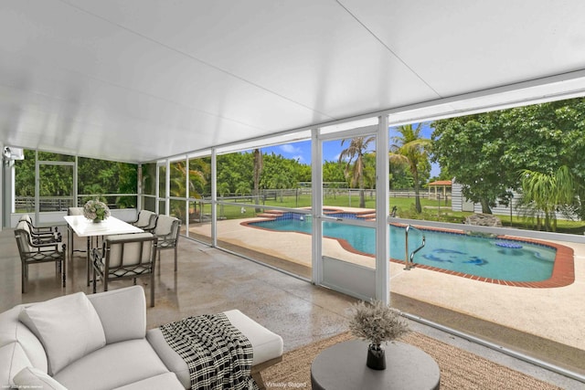 view of sunroom